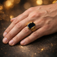 Luxury Black Stone Gold Ring