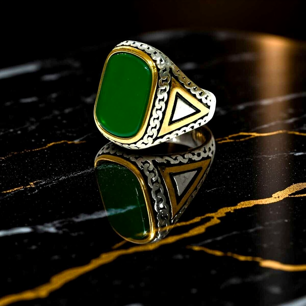 Sterling Silver & Gold Signet Ring